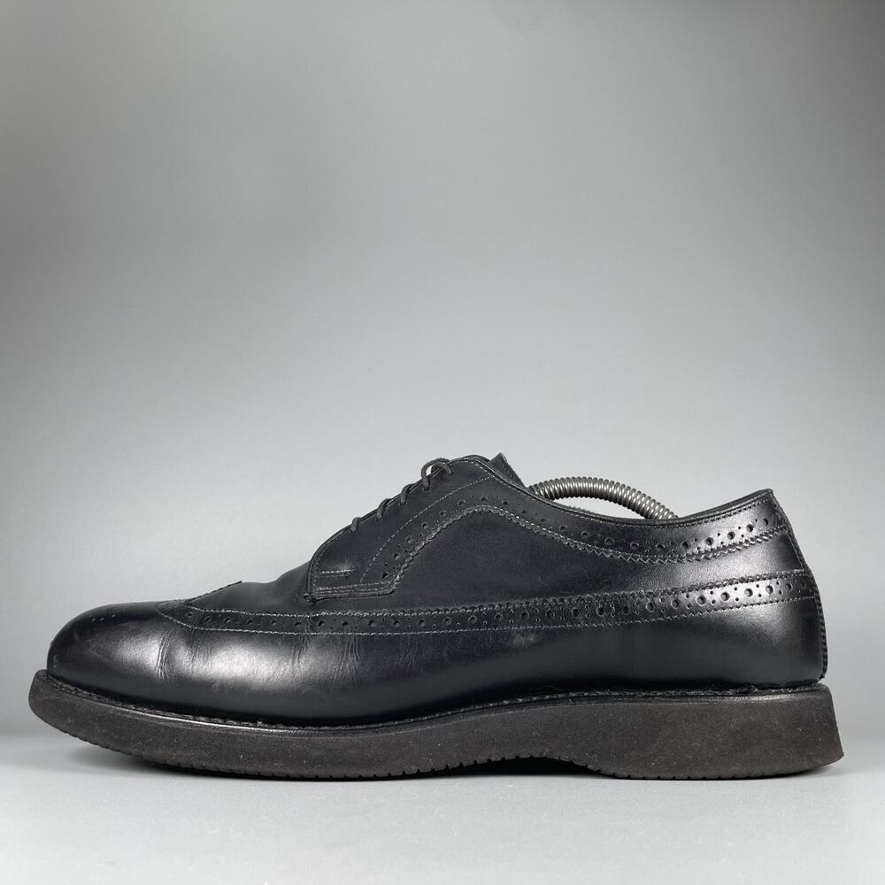 Allen Edmonds 6011 Mens Size 10.5 D Black Brogue Derby Leather Dress Shoe Casual